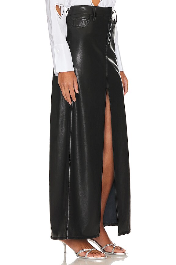 view 2 of 4 JUPE IMITATION CUIR RYE in Black