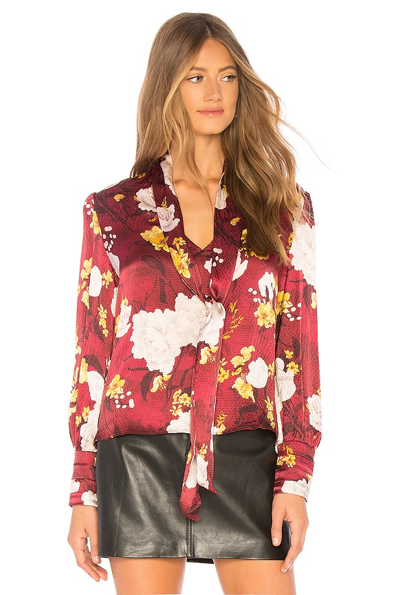 view 2 of 5 Crogan Blouse in Water Lotus Bordeaux