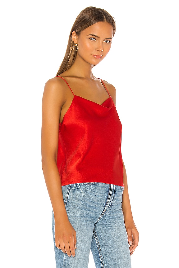 view 2 of 4 Harmon Drapey Slip Tank in Cherry