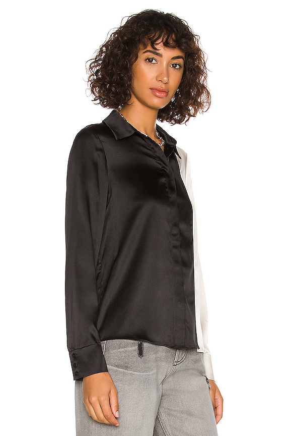 view 2 of 5 Willa Combo Top in Black & Off White