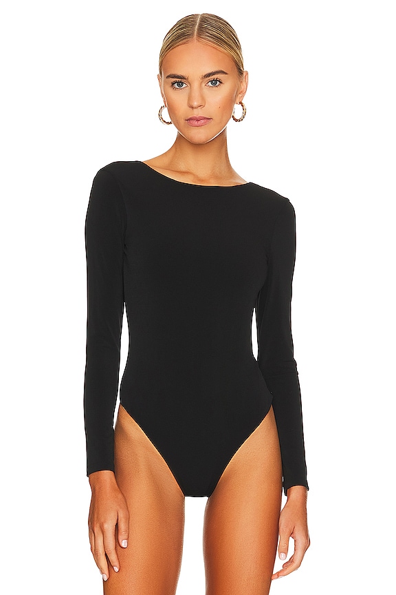 view 2 of 5 Marcella Chain Back Bodysuit in Black