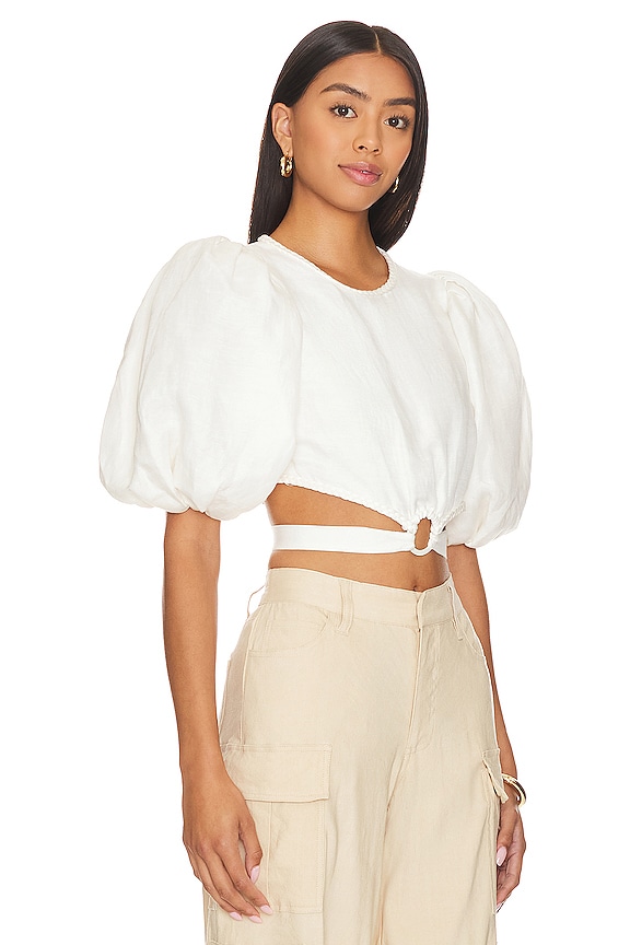 view 2 of 4 Colette Crop Top in White