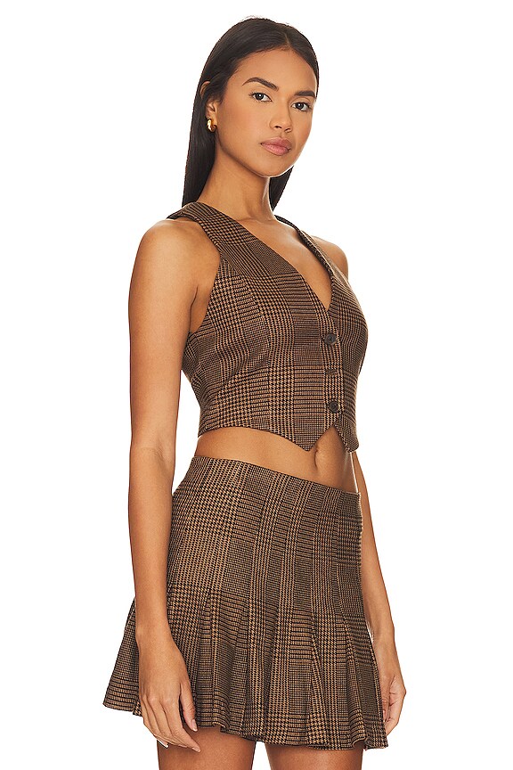 view 2 of 5 DONNA ベスト in Camel & Black