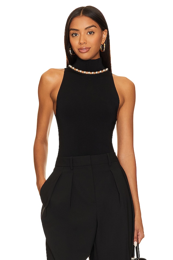 view 1 of 5 Annalee Mock Neck Halter in Black