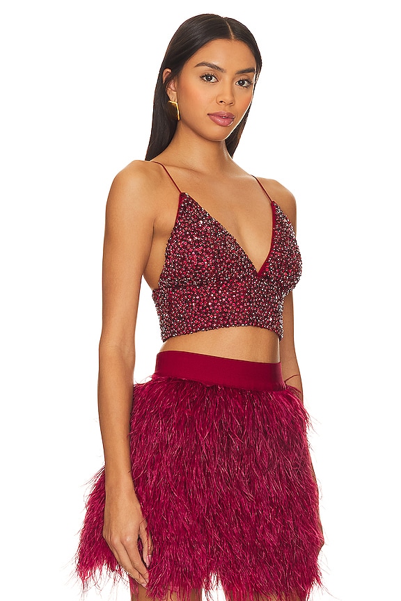 view 2 of 5 SUJETADOR DE CRISTAL CARLI in Bordeaux