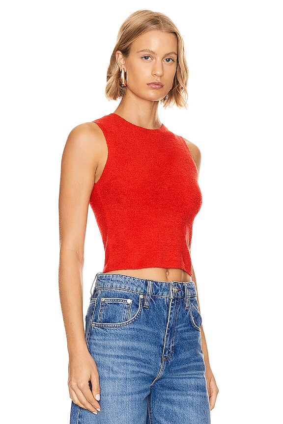 view 2 of 4 AMITY 슬리브리스 탑 in Bright Ruby