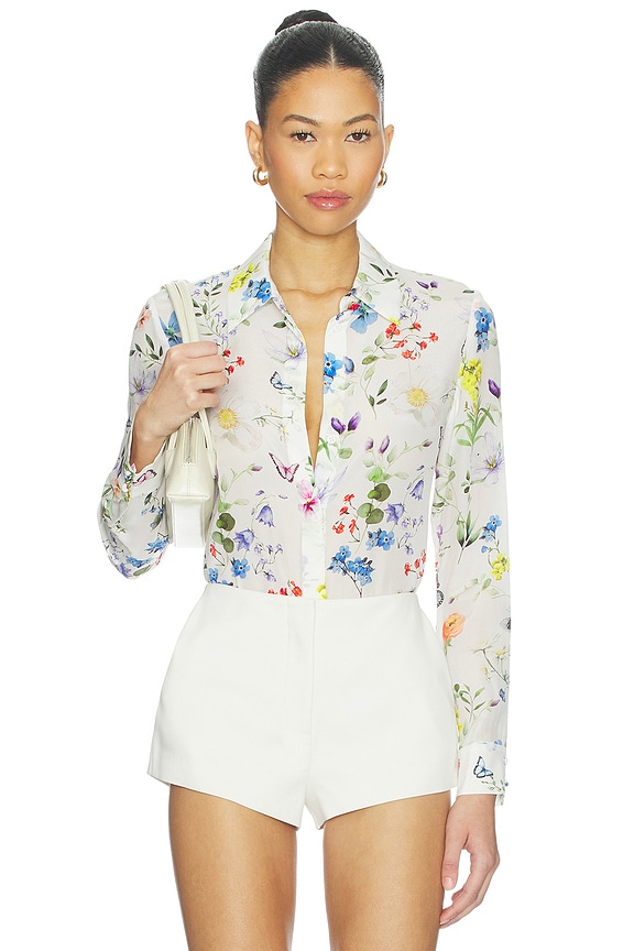 view 1 of 4 Willa Top in Twisting Vines Off White