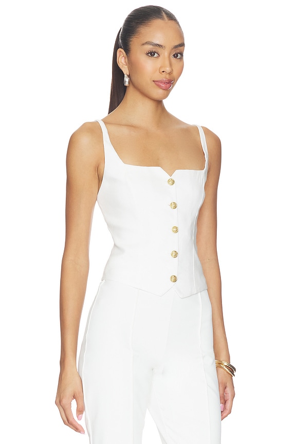 view 2 of 5 Esma Cropped Top in Off White