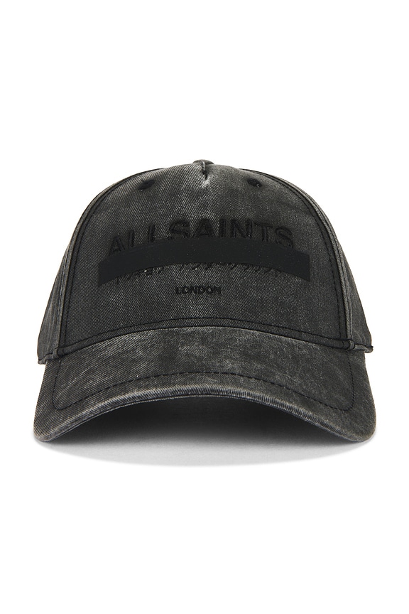 view 1 of 3 Strikethrough Baseball Cap in Washed Black