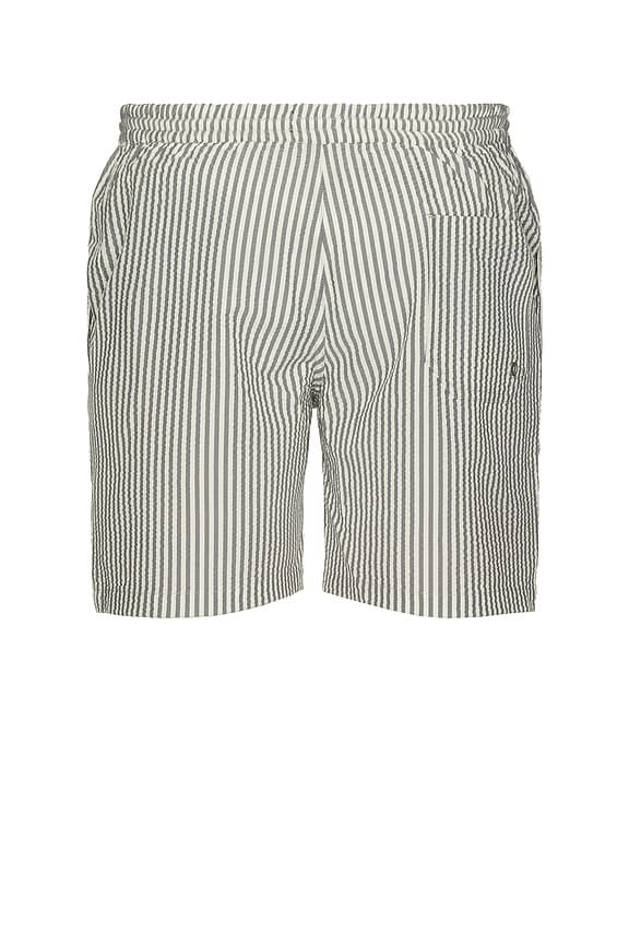 view 2 of 5 SHORT DE BAIN WARDEN in White & Blue