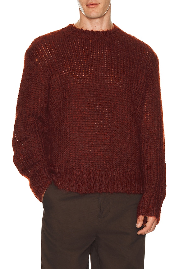 view 1 of 4 Myles Crew Neck Sweater in Rust Red