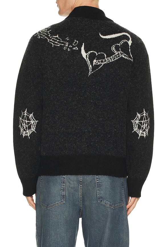 view 2 of 4 Warner Cardigan in Cinder Black & White