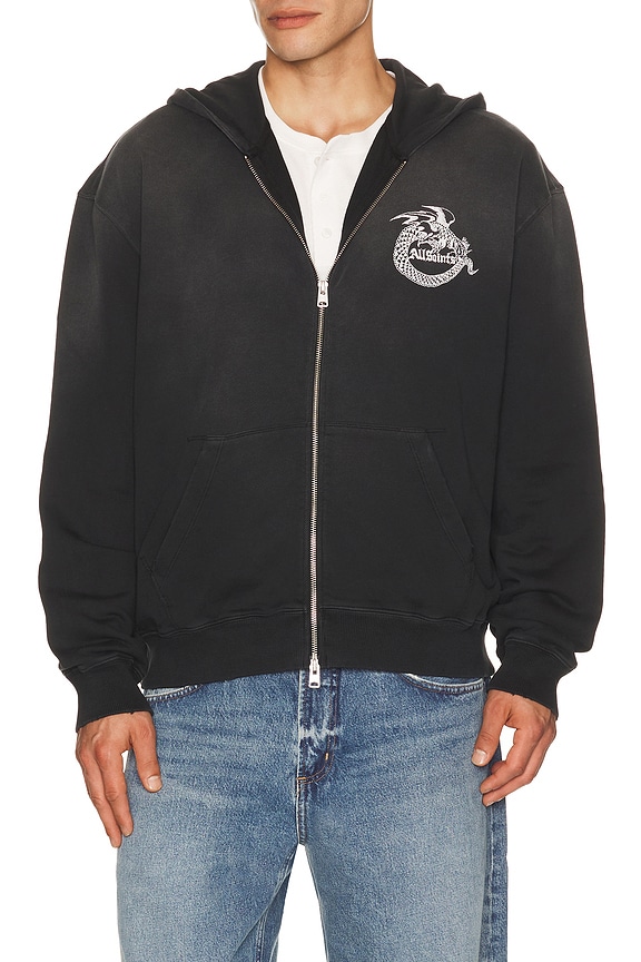 view 2 of 5 Terra Zip Through Sweater in Washed Black