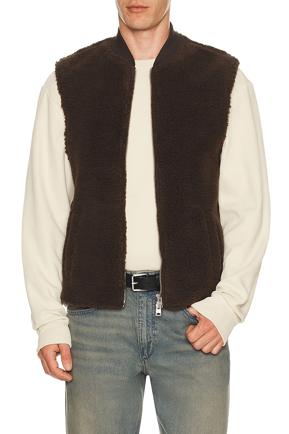 view 1 of 4 Otis Vest in Dark Khaki Green