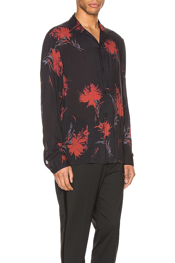 view 2 of 5 T-SHIRT MANCHES LONGUES ARBORETUM in Jet Black & Red