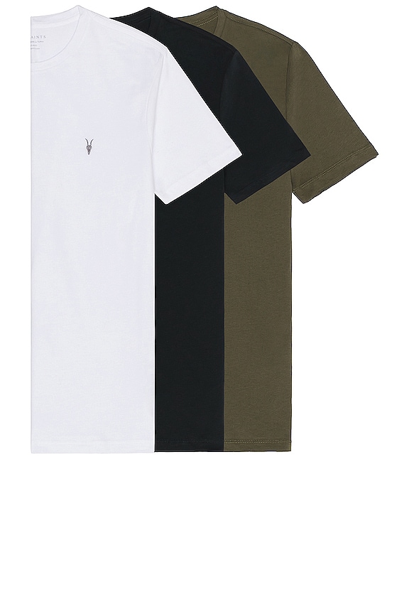 view 1 of 5 Brace 3 Pack Tee in OPT WHT/JT BLK/GRN