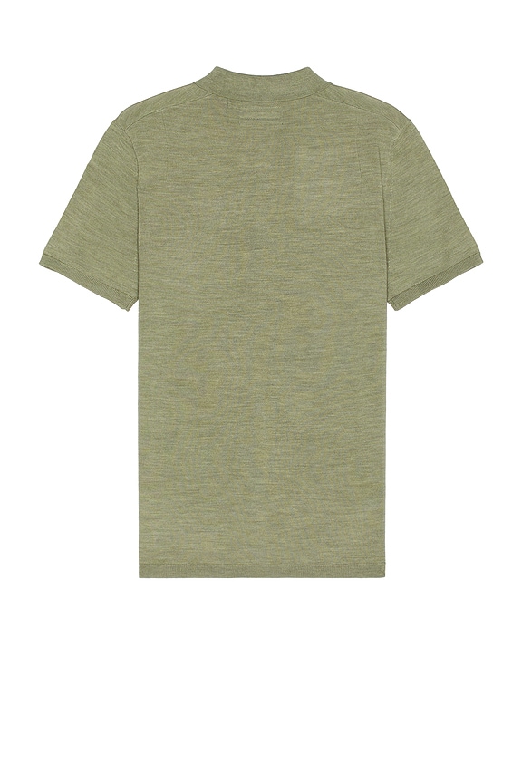 view 2 of 4 Mode Merino Polo in Herb Green