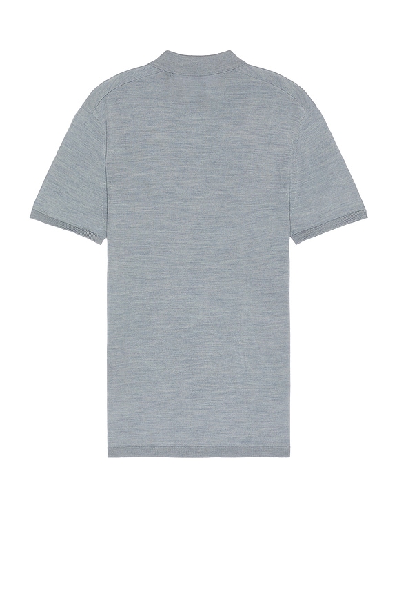 view 2 of 4 Mode Merino Polo in Dusty Blue