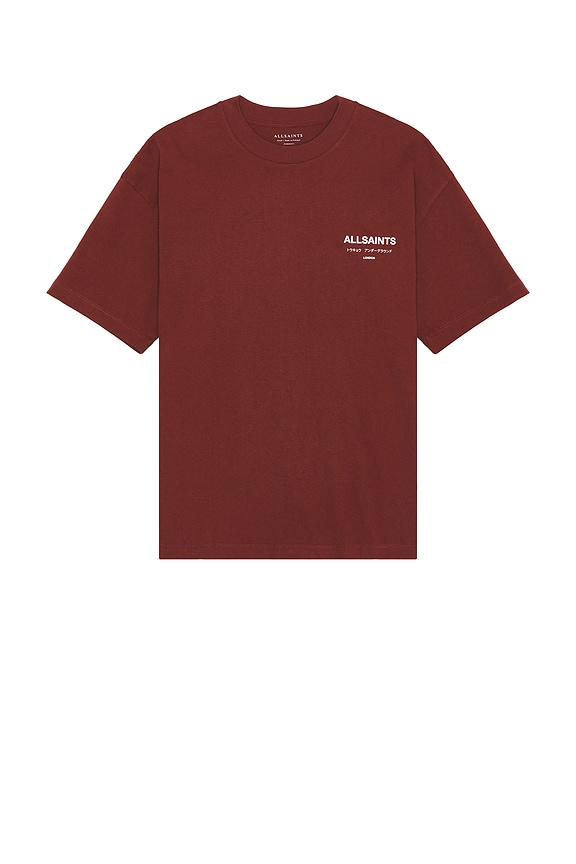 view 2 of 3 Underground Short Sleeve Crew in Winehouse Red