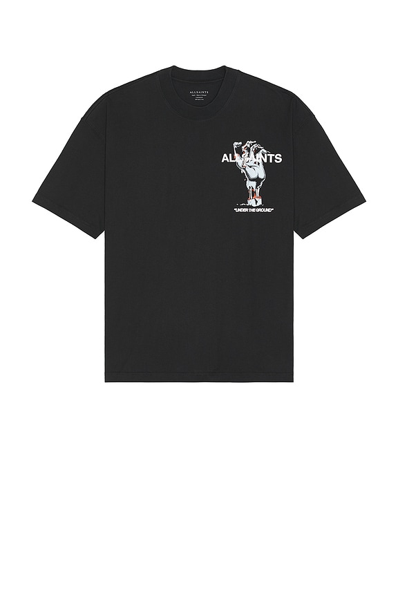 view 2 of 3 Undergang Short Sleeve Crew T-Shirt in Washed Black