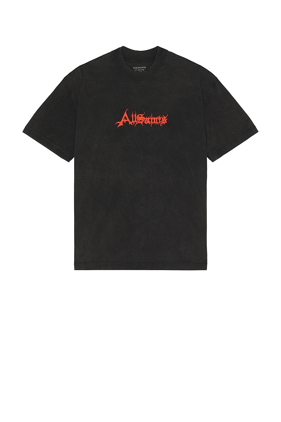 view 2 of 3 Damienz Short Sleeve Crewneck T-Shirt in Washed Black