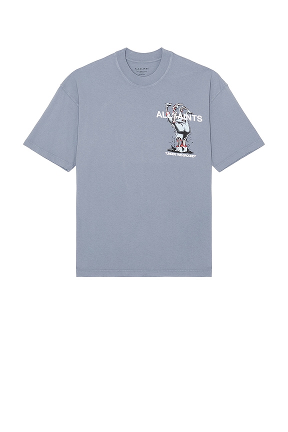 view 2 of 3 Undergang Short Sleeve Crewneck T-shirt in Damson Blue