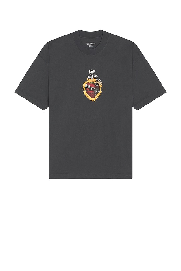 view 2 of 3 Heartfelt Puffy Graphic Tee in Washed Black