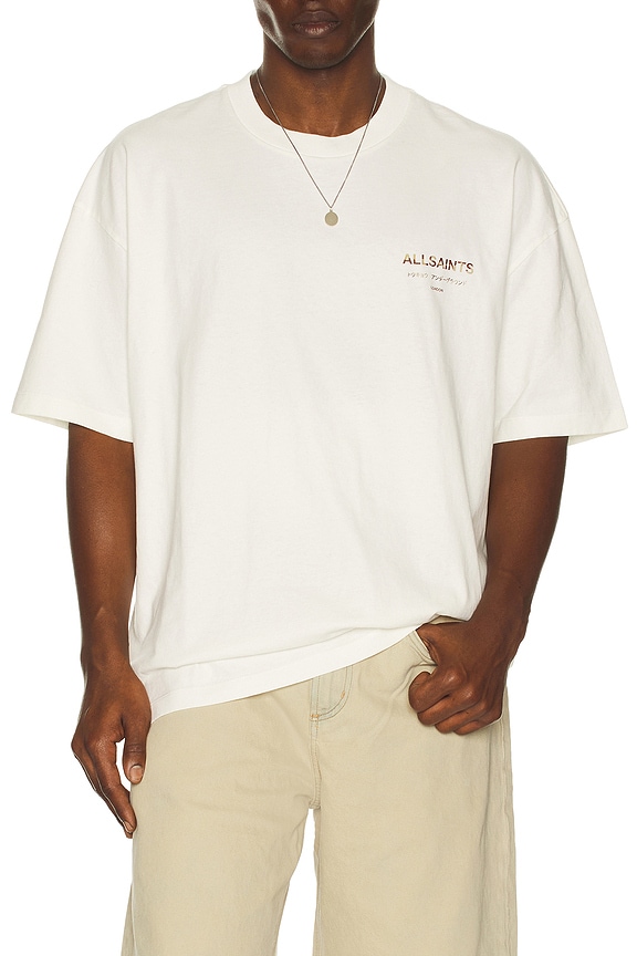 view 2 of 4 Underground Crew Tee in ASHEN WHITE & DAKOTA