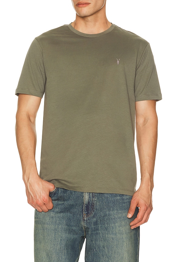 view 2 of 6 Brace Crew Shirt 3 Pack in White, Green, & Green