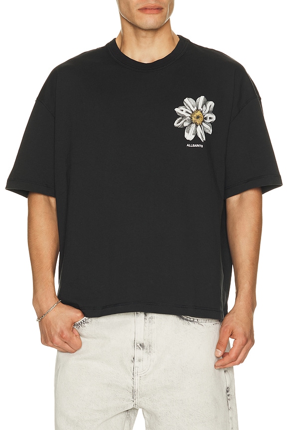 view 2 of 4 CAMISETA PETALS in Washed Black