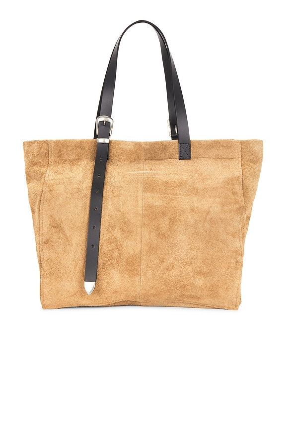 view 2 of 6 Haven Suede Tote in Biscuit Brown