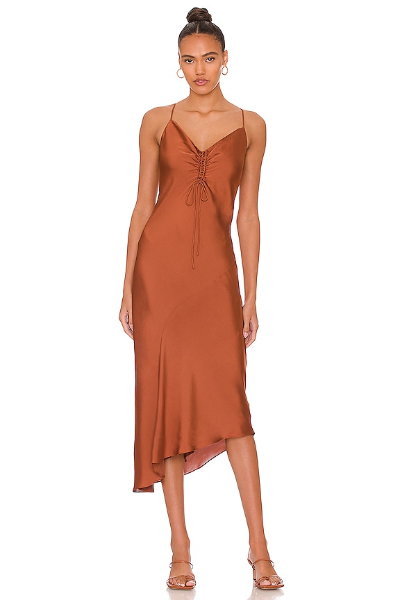 ALLSAINTS Alexia Dress in Bronze REVOLVE