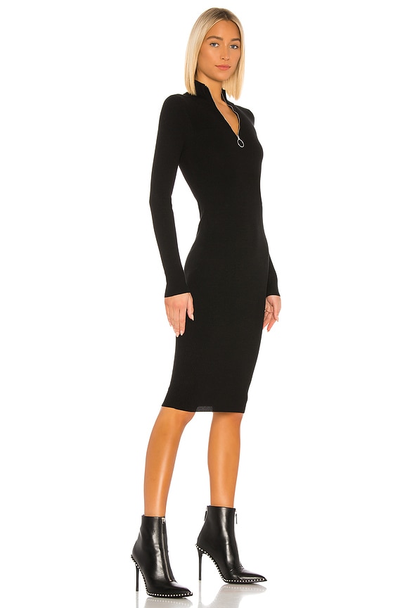 view 2 of 3 ROBE MI-LONGUE LACEY in Black
