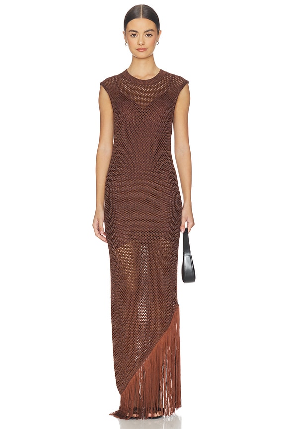 view 1 of 4 Jessie Dress in Burnt Brown