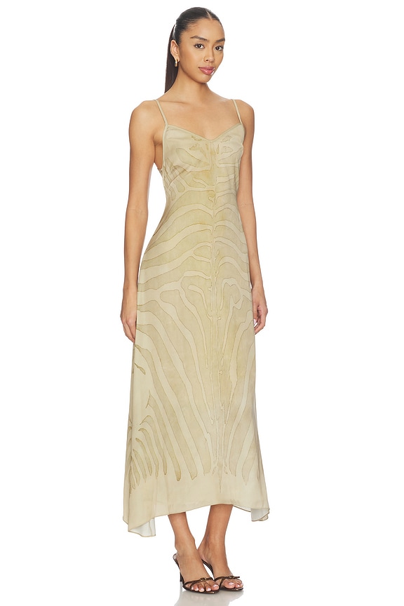 view 2 of 3 Leona Dress in Zebra Sand Gold