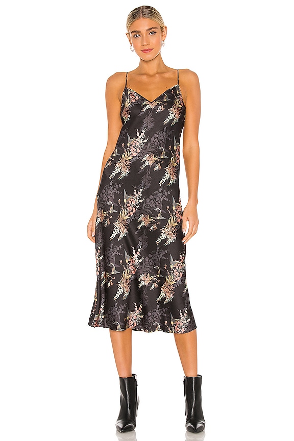 view 2 of 4 ROBE MI-LONGUE TIERNY in Charcoal Grey & Black
