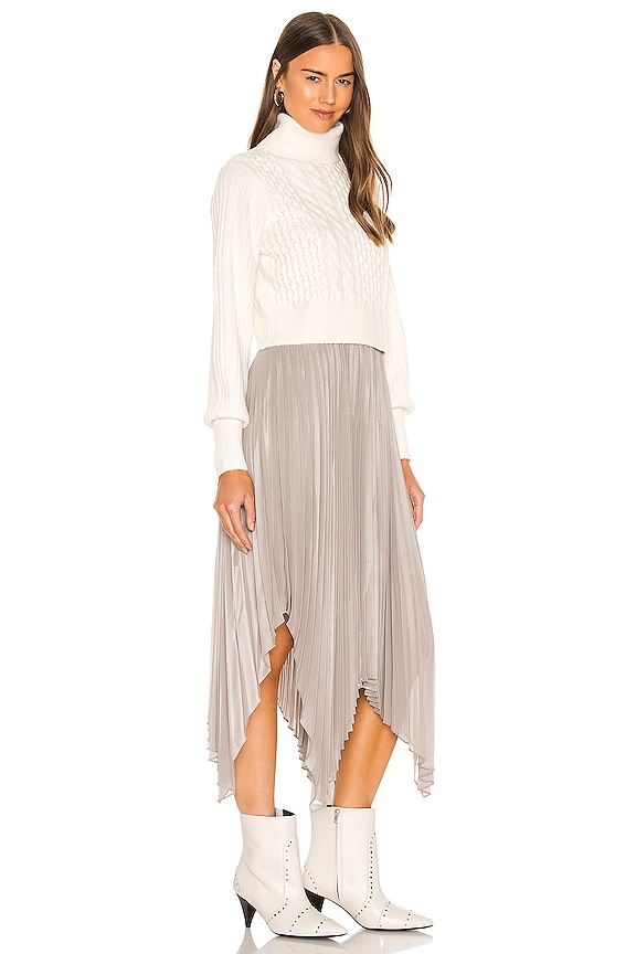 view 2 of 4 Lerin Carina Dress in White & Pearl Grey