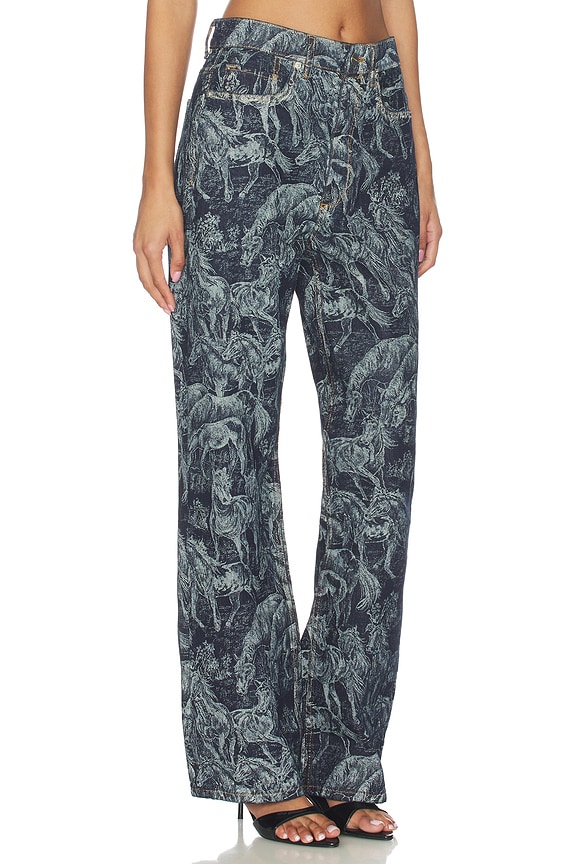 view 2 of 6 Blake Wide Leg in Printed Indigo