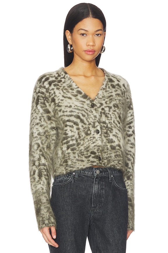 view 2 of 4 CÁRDIGAN WICK AMUR in Chalk White & Green