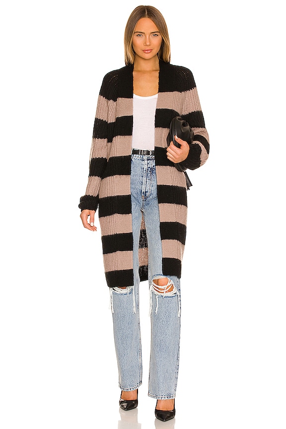 view 1 of 3 GILET LOUISA in Black & Puty Pink