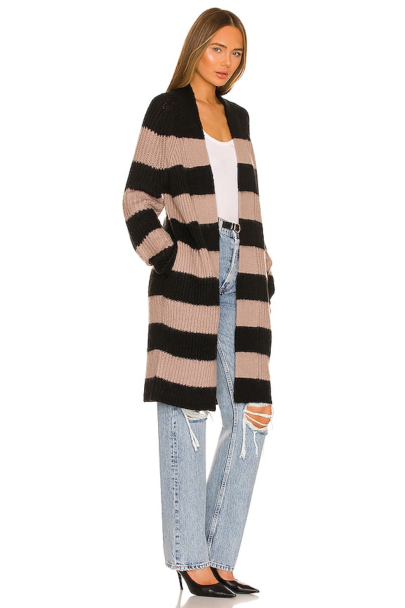 view 2 of 3 GILET LOUISA in Black & Puty Pink