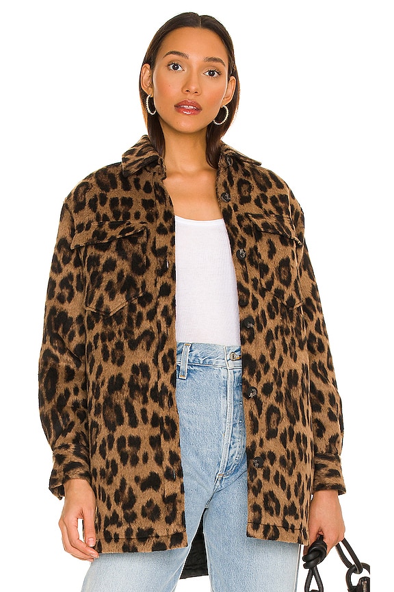 view 1 of 4 Sophie Leopard Jacket in Brown