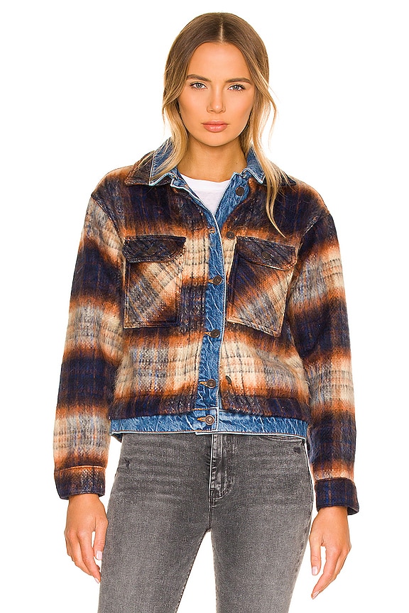 view 2 of 5 Ivy Checked Jacket in Burnt Orange