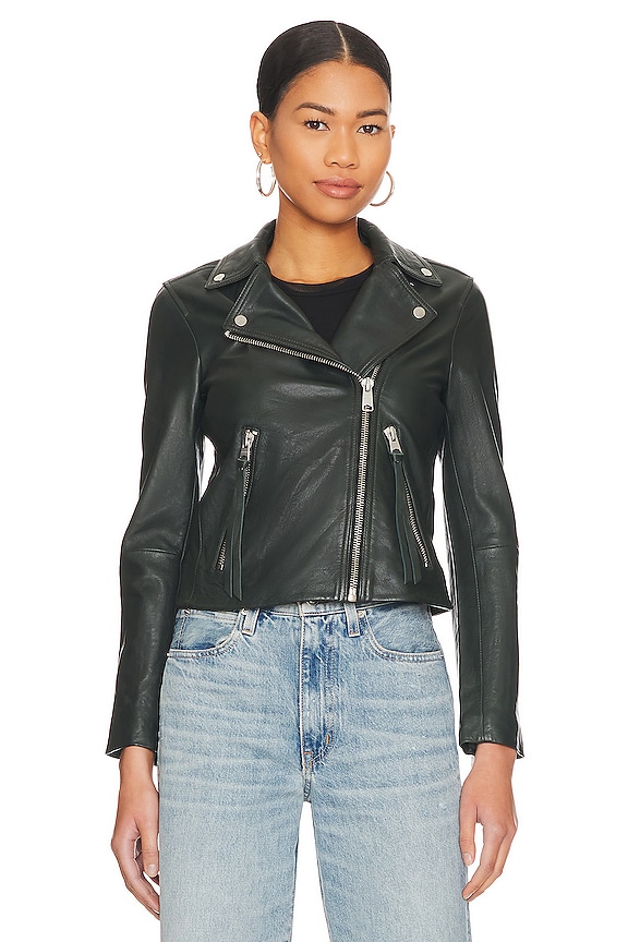 view 2 of 5 Dalby Biker Jacket in Forest Green