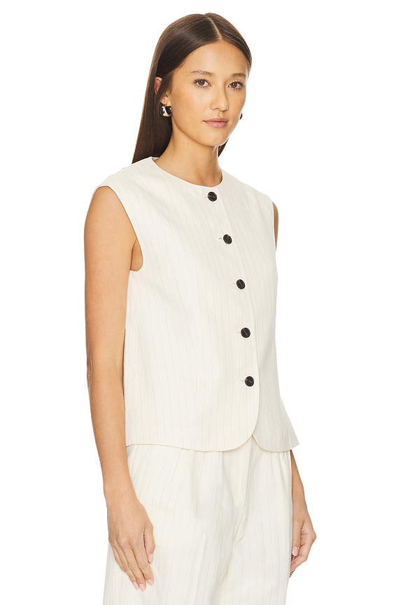 view 2 of 5 GILET PAYTON in Ivory White