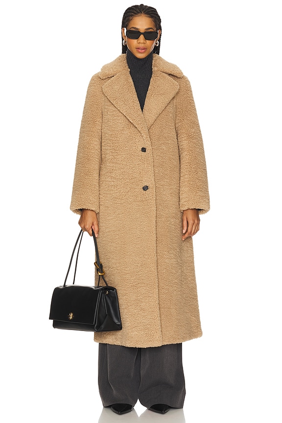 view 2 of 5 Freddie Fur Coat in Caramel Brown