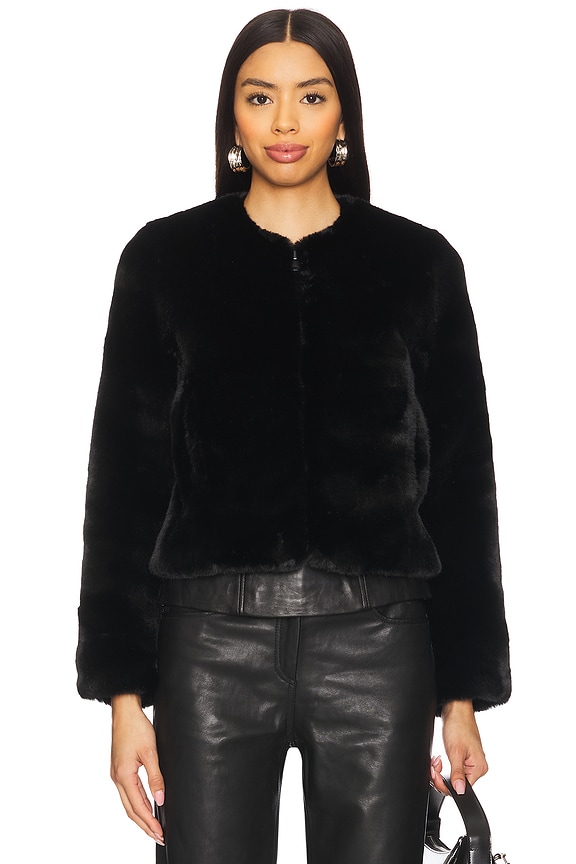 view 2 of 5 Florence Faux Fur Coat in Black