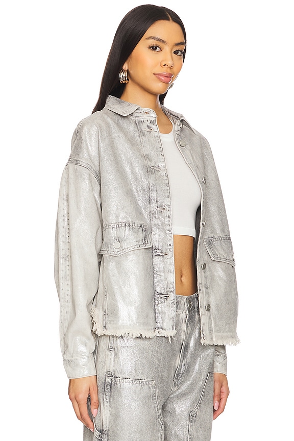 view 2 of 4 ДЖИНСОВАЯ РУБАШКА HETTIE in Coated Silver