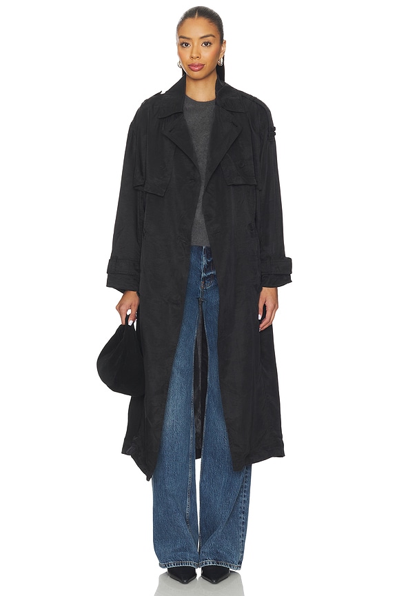 view 2 of 4 Linnie Trenchcoat in Black