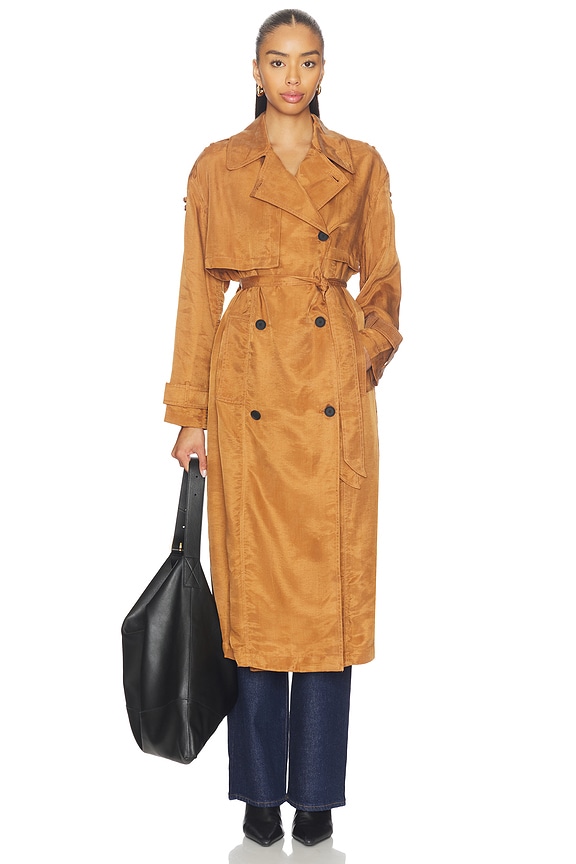 view 2 of 4 Linnie Trench in Caramel Cafe Brown